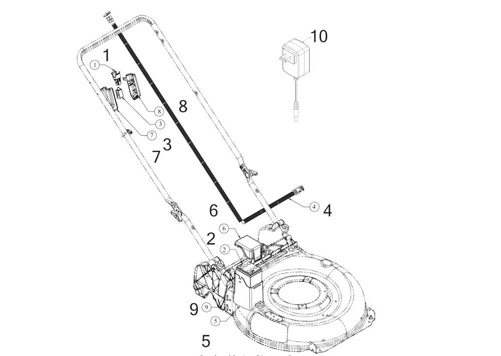 Electrical Diagram and Parts List for SC500EZ (12ACC6S6756)(2016) Cub Cadet Lawn Mower